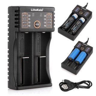 Liitokala Lii-202 ที่ชาร์จแบตเตอรี่ USB 2 ช่อง สําหรับแบตเตอรี่ Ni-MH Li-ion LiFePO4 ☆Bjfranchiseamo