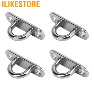 Ilikestore 4 Pack Oval Hammock Hanging Pad Eye Plate Wall Mounting Stainless Steel Sun Sail Ceiling Hook Kits