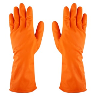 RUBBER ถุงมือยาง ตราม้า สีส้ม Size SRUBBER GLOVES HORSE BRAND SMALL ORANGE