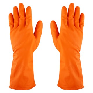 RUBBER ถุงมือยาง ตราม้า สีส้ม Size SRUBBER GLOVES HORSE BRAND SMALL ORANGE