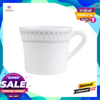 Mug แก้วกาแฟโอปอ Dotted Line Kassa Home รุ่น Mkb190 ความจุ 6.5 ออนซ์ ขาวฟ้าcoffee Mug Dotted Line  Home Mkb190 Size 6.5