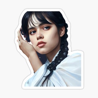 สติ๊กเกอร์กันน้ำ สติ๊กเกอร์ติดรถ แม่เหล็กติดตู้เย็น Wednesday Addams Jenna Ortega WEDA27