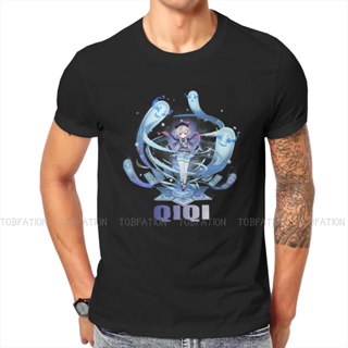 QK8I 【In stock】Genshin Impact Online Role Playing Game Fashion Qiqi T Shirt Vintage Graphic High Quality Tshirt Ove_03