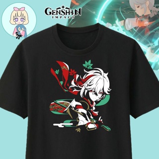 Genshin Impact Premium Design Kaedahara Kazuha Vinyl Print Shirt Mihoyo Anime Game Inazuma Samurai_03