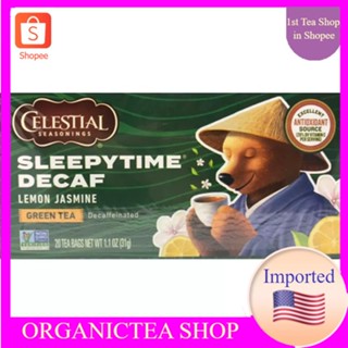 Celestial Seasonings Sleepytime Green Tea Caffeine Free Lemon Jasmine 20 Tea Bags💚พร้อมส่ง💜