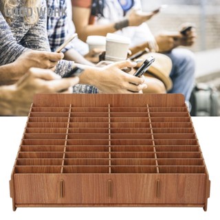 Good Work กล่องเก็บโทรศัพท์มือถือ เคส 48 ช่องที่วางไม้บนโต๊ะสำหรับโฮมออฟฟิศ