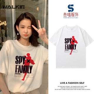 Walkie เสื้อยืดแขนสั้นลําลอง พิมพ์ลายอนิเมะ Spy X Family Anya สไตล์ญี่ปุ่น ฮาราจูกุ แฟชั่นฤดูร้อน สําหรับผู้ชาย และ_03