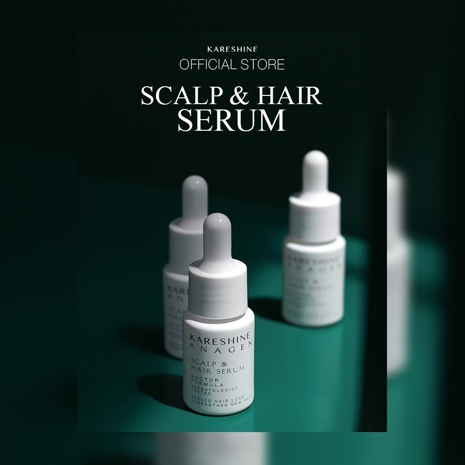 Kareshine Anagen Scalp & Hair Serum เซรั่มปลูกผม 2Xกระตุ้นผมงอก เพิ่มผมหนา บำรุงหนังศีรษะและรากผมให้แข็งแรง 30 ml.