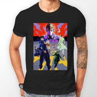 T-Shirtใหม่ เสื้อยืด ผ้าฝ้าย พิมพ์ลายอนิเมะ Jojos Bizarre Adventure Jojo 2 สไตล์ฮิปฮอป แฟชั่นสําหรับผู้ชาย และผู้หญิง S