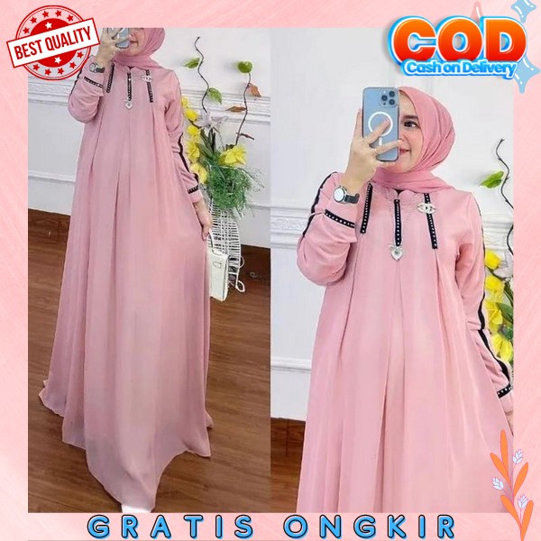 ชุดมุสลิม Gsmis Import Premium Deres Eid al-Fitr Gsmis คุณภาพ Gamid Eid al-Fitr มุสลิมผู้หญิงเสื้อคล