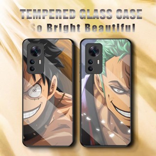 เคสโทรศัพท์ Xiaomi 12T Pro ฝาครอบกันกระแทกกระจกแข็ง One Piece อะนิเมะการ์ตูน 206