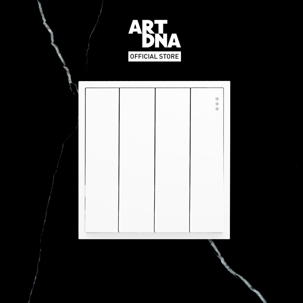 ART DNA รุ่น D3 Series Switch 4 Gang สีขาว design switch สวิตซ์ไฟโมเดิร์น สวิตซ์ไฟสวยๆ ปลั๊กไฟสวยๆ