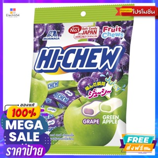 MORINAGA โมรินะกะ ไฮชิว ลูกอมเคี้ยวหนึบ รสองุ่นและแอปเปิ้ล 100 กรัม Morinaga Hi Chew Chewy Candy Grape and Apple Flavor