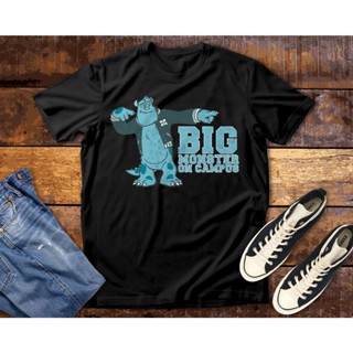 Big Monster On Campus Sulley Monster Inc Disney Graphic T- Shirt For Men   Cartoon Tee Shirt Birthda