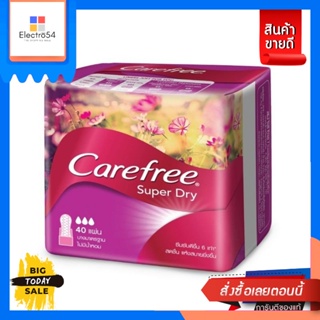 Carefree(แคร์) Carefree Panty Liner Super Dry 40 pcs แคร์ ผ้าอนามัย ซุปเปอร์ดราย 40 ชื้น (เลือกสูตร) Carefree Pant