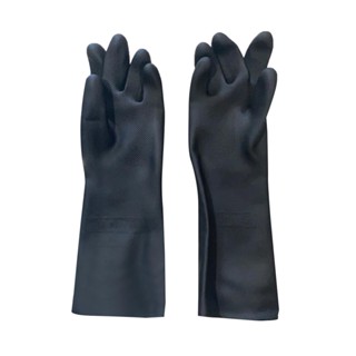 RUBBER ถุงมือยาง STRONGMAN ใหญ่พิเศษ ดำRUBBER GLOVES STRONGMAN 14" XL BLACK