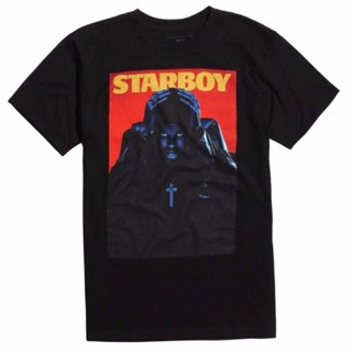 เสื้อยืดสตาร์ยุโรปและอเมริกาเสื้อยืดแขนสั้นลาย The weeknd starboy authenticgift S-5XL_04