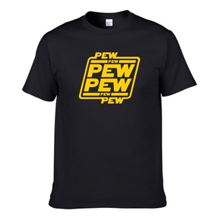 PEW PEW PEW Star Wars Slogan Statement Funny Fun UNISEX T-SHIRT_01