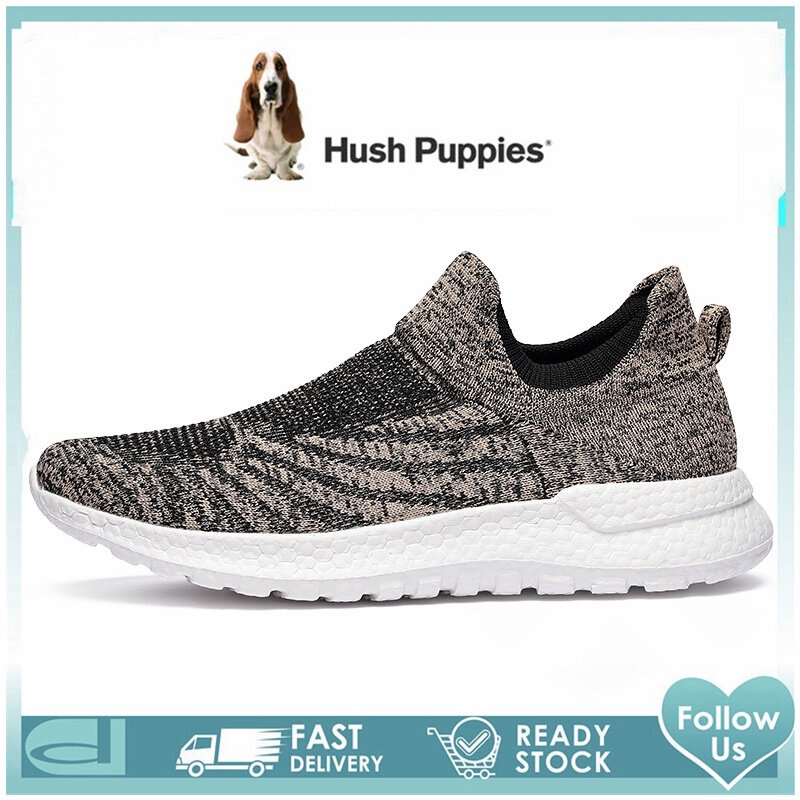 Hush Puppies รองเท้าผ้าใบลําลอง ส้นแบน ขนาดใหญ่ สไตล์เกาหลี สําหรับผู้ชาย เหมาะกับการเล่นกีฬา ไซซ์ 45 46