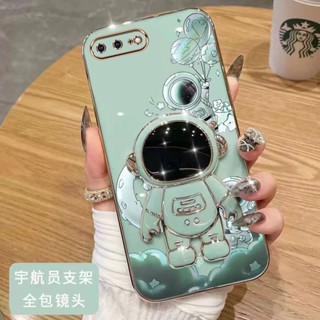 เคสโทรศัพท์มือถือ ขอบตรง ลายนักบินอวกาศ สําหรับ iPhone 7plus 8plus X xs xr xs max