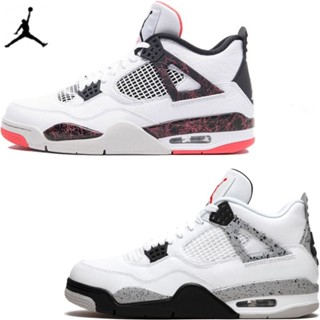 Nike Air Jordan 4th Generation Hot Lava รองเท้าบาสเก็ตบอล สีขาว สําหรับผู้ชาย ผู้หญิง AJ4308797-116