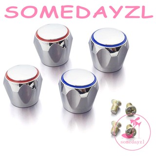 Somedayzl ที่จับก๊อกน้ํา สีแดง + สีน้ําเงิน เปลี่ยนก๊อกน้ํา ฝาครอบอ่างล้างจาน ลูกบิด ห้องครัว ห้องน้ํา อุปกรณ์ครัว