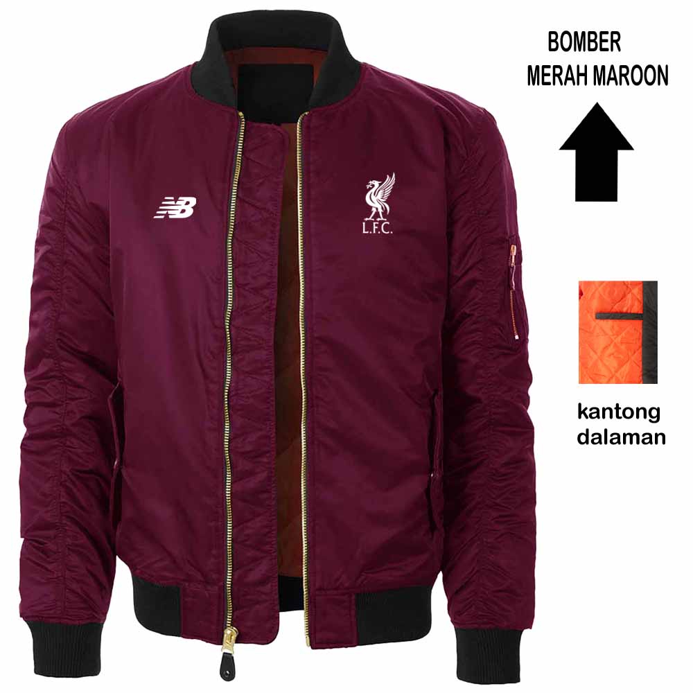 LONG SLEEVE Bomber Jacket / PARACHUE JACKET / LIVERPOOL LOGO / REQUEST &