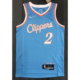 เสื้อกีฬาบาสเก็ตบอล แขนสั้น ลายทีม Los Angeles Clippers No.2 Leonard 2022 MEckbe93AOocjb20