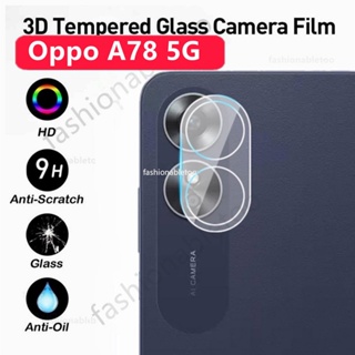 ฟิล์มกระจกนิรภัยกันรอยเลนส์กล้อง 3D สําหรับ Oppo A78 A58 X A58x A98 A17 K A17K A1 pro A1pro A 78 A 58 A 98 A 17k 5G