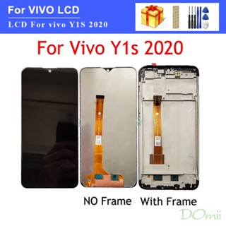 สีดํา ใหม่ 6.22 นิ้ว สําหรับ Vivo Y1s 2020 จอแสดงผล LCD แบบเต็ม หน้าจอสัมผัส แผงดิจิไทเซอร์ อะไหล่ประกอบ