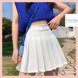 (ส่งจากไทย)กระโปรงเทนนิสเอวสูง Skirts สีพื้น มีซับใน กระโปรงสั้นเหนือเข่า กระโปรงเทนนิสเกาหลี / No : S01