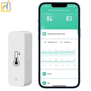 สมาร์ทเซนเซอร์วัดอุณหภูมิและความชื้น WiFi APP สําหรับ Smart Home Var SmartLife WorkWith Alexa Google Assistant CRD