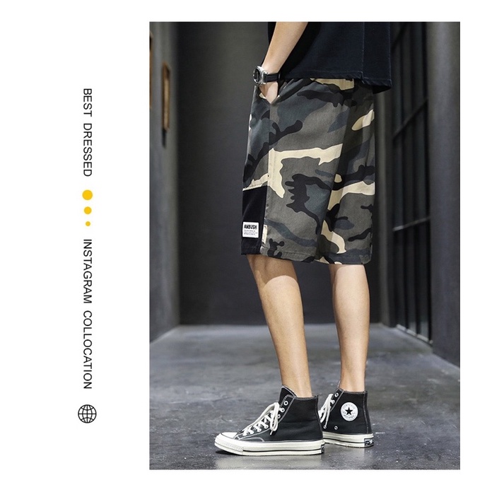 (L-4XL) มีหลายสีกางเกงขาสั้นแฟชั่นผู้ชาย ราคา ถูกที่สุด ดีลบีเคเค แกลเลอรีภาพที่ 4