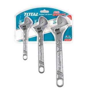 Total รุ่น THTK1013 ประแจเลื่อน 3 ตัวชุด ( 6 นิ้ว + 8 นิ้ว + 10 นิ้ว) รุ่น THTK1013 ( 3 Pcs Adjustable Wrench Set )