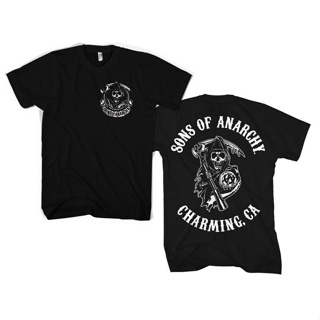 T-Shirtเสื้อยืด พิมพ์ลาย Ly License Sons Of Anarchy Soa Full Ca สไตล์คลาสสิก สําหรับผู้ชาย PPcidi60JEbpan96 S-5XL