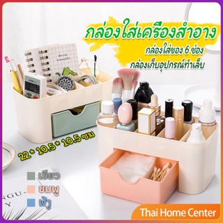 กล่องวางเครื่องสำอางค์ กล่องเก็บอุปกรณ์สำนักงาน สีพลาสเทล Cosmetics Box Drawer