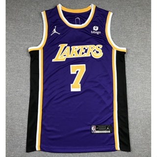 ลดกระหน่ํา 2022 ซีซั่น NBA Mens Los Angeles Lakers #7 เสื้อกีฬาบาสเก็ตบอล ปักลาย Carmelo Anthony สีม่วง OApnmj72FJadop89