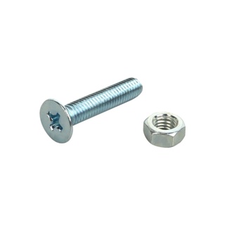 MACHINE สกรูเกลียวมิลน็อต JF DEXZON 5X25 มม. 25 ตัวMACHINE SCREW WITH NUT JF DEXZON 5X25MM 25PCS