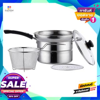 Pot ชุดหม้ออเนกประสงค์ Kassa Home รุ่น Sfmtg ขนาด  21 ซม. (4 ชิ้น/ชุด) สีเงินmulti-Purpose Pot Set  Home Sfmtg Size 21 C