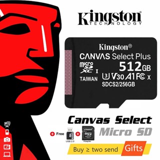 Kingston การ์ดหน่วยความจํา Micro Class10 carte SD memoria 16GB 32GB 64GB 128GB 256GB 512GB SD/TF สําหรับโทรศัพท์มือถือ