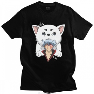 เสื้อยืดแขนสั้นพิมพ์ลายกราฟฟิค Kawaii Gintama Gintoki Sakata สําหรับผู้ชาย_08