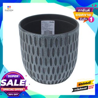 Plant กระถางต้นไม้ รุ่น 90016-2020S1-339-S ขนาด 7.5 นิ้ว สีเทาเข้ม Plant Pot FONTE No. 90016-2020S1-339-S Size 7.5 Inch