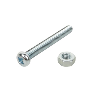 MACHINE สกรูเกลียวมิลน็อต JP DEXZON 6X50 มม. 25 ตัวMACHINE SCREW WITH NUT JP DEXZON 6X50MM 25PCS