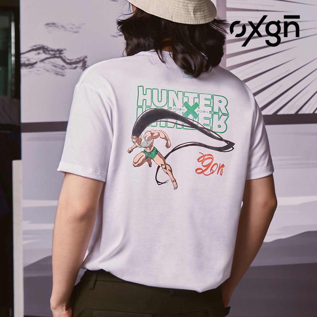 เสื้อยืด OXGN HunterxHunter Gon Easy Fit พร้อมลายพิมพ์พิเศษสําหรับผู้ชาย (สีขาว) GJU_04