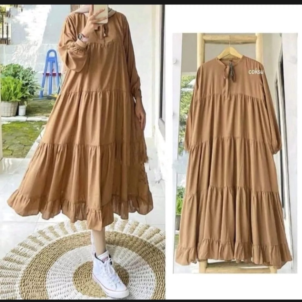 | Zoya Midi Dress | ชุดเดรสมิดิ | เดรสผู้ใหญ่ | เดรสมิดิล่าสุด | เสื้อผ้ามุสลิม | ชุดเดรสอี๊ดมิดิ 20