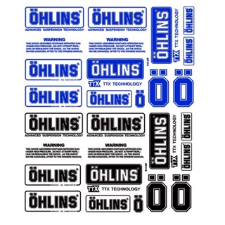 สติ๊กเกอร์ใส Ohlins สำหรับติดโช้คอัพมอเตอร์ไซค์และสติ๊กเกอร์