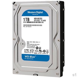 ฮาร์ทดิสก์ บันทึกข้อม(1TB) 1 TB HDD (ฮาร์ดดิสก์) WD BLUE 7200RPM SATA3 (WD10EZEX)