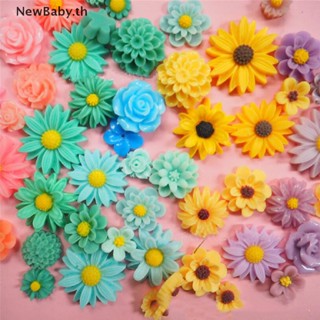 Newbaby เรซิ่น รูปดอกเดซี่ Ch Cabochon สําหรับตกแต่งสมุดภาพ 11 ชิ้น