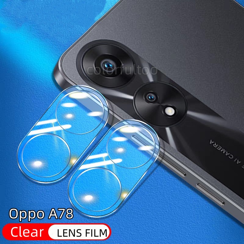 3d ป ้ องกันกล ้ องสําหรับ Oppo A60 A79 A78 5G A 78 OppoA78 A58x A77s OppoA60 4G 5G HD Clear Full ฝาครอบเลนส ์ กล ้ องกระจกนิรภัยป ้ องกันฟิล ์ มสําหรับ Oppo A78 2023