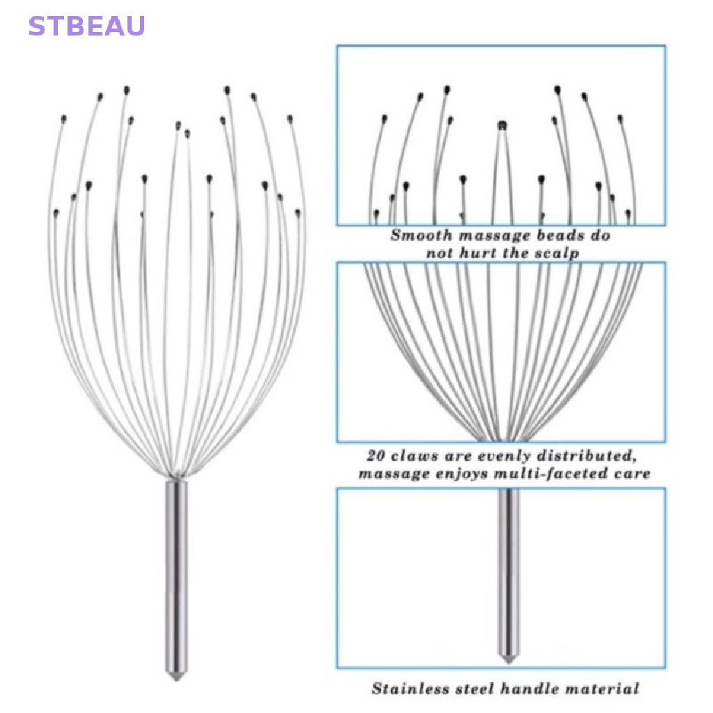 [cxSTBEAU] เครื่องนวดหนังศีรษะพร้อมที่ขูดนวด 20 กรงเล็บเพื่อการผ่อนคลายอย่างล้ําลึก อืม - รูปที่ 2